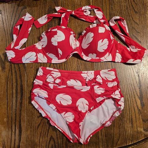 Womens Disney Lilo Stitch Bikini Top M Bottom S Gem