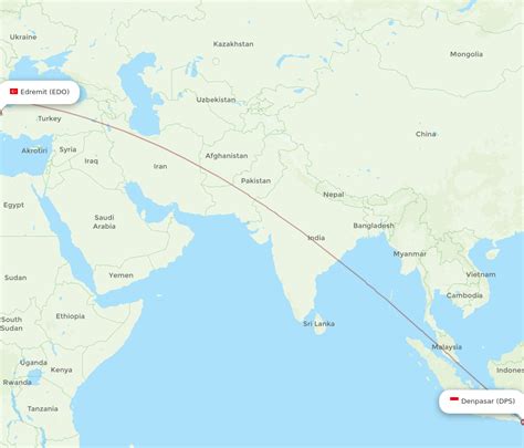 Flights From Denpasar To Edremit Dps To Edo Flight Routes