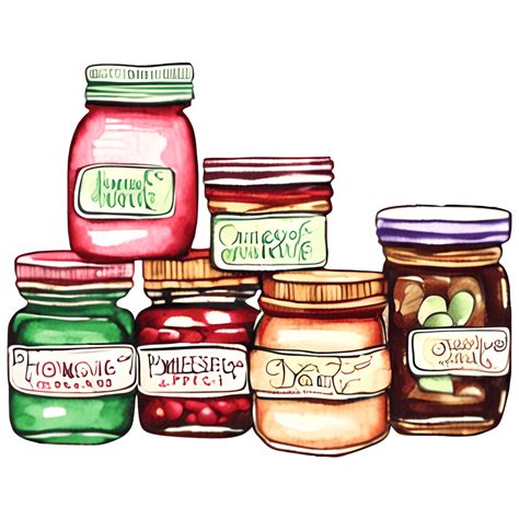 Homemade Preserves Clip Art · Creative Fabrica