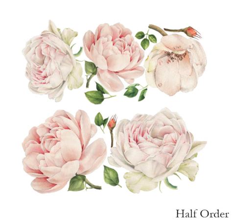 Floral Wall Decals Flower Decals Nursery Wall Decals Flower Etsy