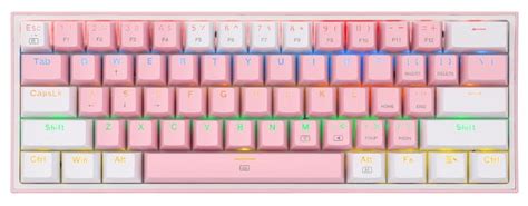 [OPENBOX] Redragon RD-K617-R-PW K617 Fizz Rainbow Blue Switch Pink ...