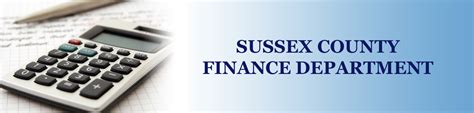 finance department county departments departments sussex county