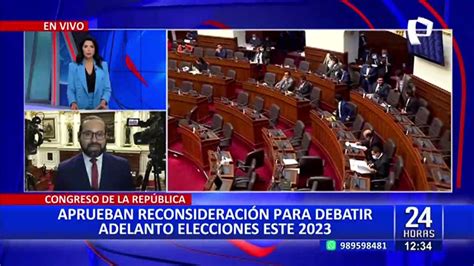 Pleno Del Congreso Aprob Volver A Debatir El Adelanto De Elecciones