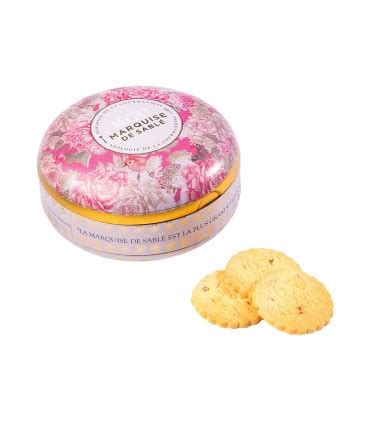 Biscuits sablés pépites d abricot boite métal ronde Écrin trésor 175 g