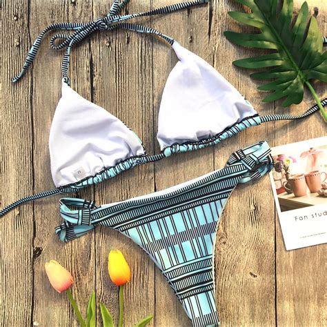 Design Sexy Plaid Bikini Swimsuit On Luulla