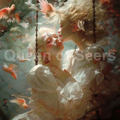 Lesbian Art Lgbtq Art Erotic Art Lesbian Couple Lesbian Gifts Wlw Sapphic Lesbian Wedding Gift