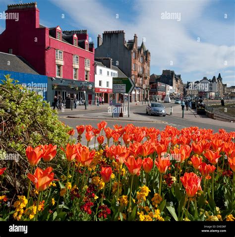 Oban Town Centre Stock Photo Alamy