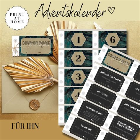 Erotic Advent Calendar For HIM Kinky Coupons Book Sex Etsy