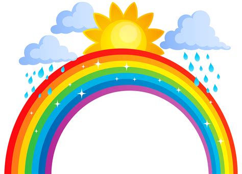 sun cloud rainbow clipart - Clipground