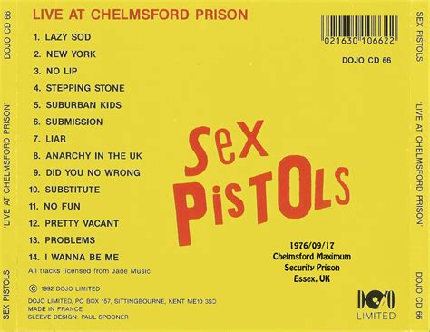 Sex Pistols Live At Chelmsford Prison Import CD BRAND NEW