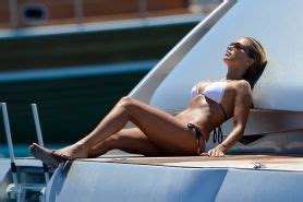 Sylvie Van Der Vaart Tanning Her Hot Body In Tiny White Bikini On The Yacht In F Porn Pictures