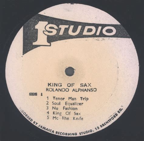 King Of Sax By Roland Alphonso 1975 Lp Studio One Cdandlp Ref