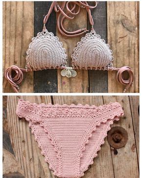 Motivo all uncinetto per bikini Lorelei e fondo basico con più copertura ava Modello