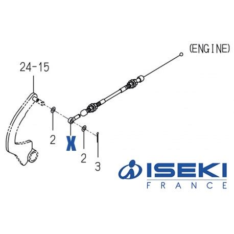 Câble Accélérateur ISEKI 1771 118 200 00 Autoportée Lotoise