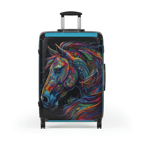 Colorful Horse Suitcase 3d Horse Canvas Colorful Art Etsy Uk