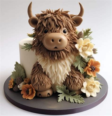 Highland Cow Cake Cow Cakes Cow Birthday Cake Cute Cakes