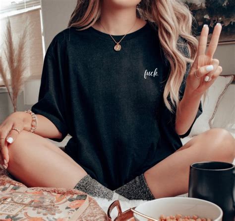 Cursive Fuck Pocket Logo T Shirt Funny Unisex Fuck Shirt Fuck Tee Fuck You T Shirts What The