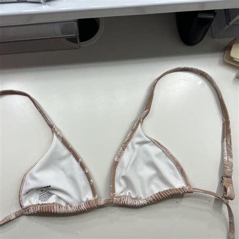 PacSun Women S Brown And White Bikini And Tankini Tops Depop