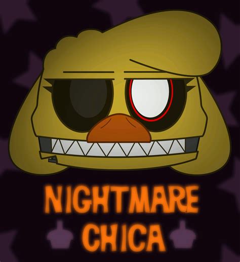 A Simple Nightmare Chica Head I Drew As Practice Fivenightsatfreddys