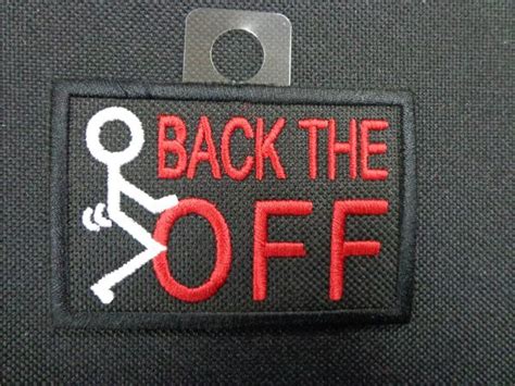 Back The Fuck Off Stickman Arizona Biker Leathers Llc
