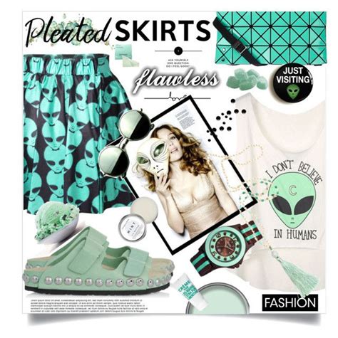 Pleated Skirt Alien Babe