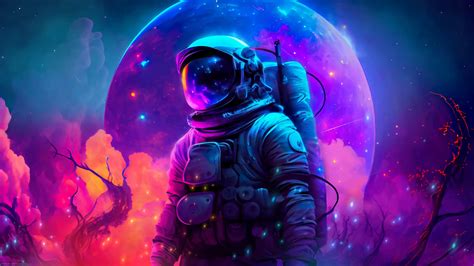 Neon Astronaut Live Wallpaper