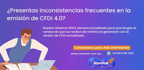 Errores E Inconsistencias Frecuentes En La Emisi N De Cfdi Nomitek