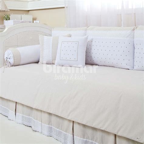 Kit Sofá Cama Peças Saia Bless Nude Biramar Baby Todo