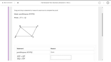 Drag And Drop A Statement Or Reason To Each Box To Complete The Proof