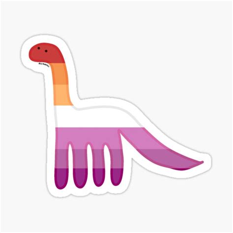 Lesbian Dino Sticker For Sale By Jj Sketches Redbubble