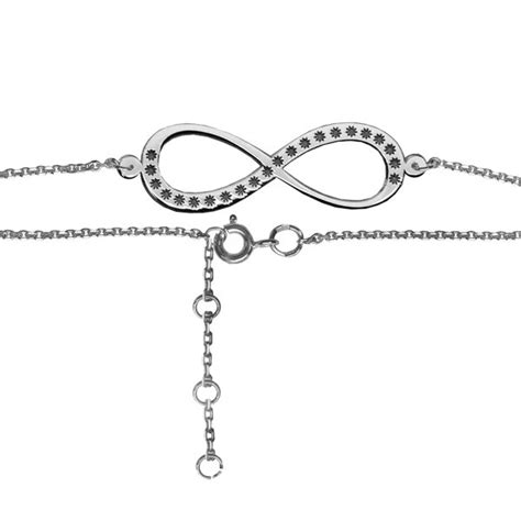 Браслет из белого золота бесконечность на ногу p420007 — купить по ...