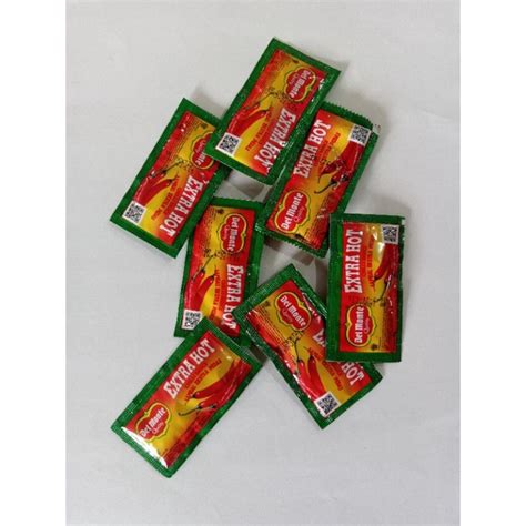 Jual Del Monte Extra Hot Chilli Sauce Sambal Ekstra Pedas Isi Gram Sachet Shopee Indonesia