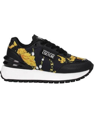 Black Versace Jeans Couture Sneakers For Women Lyst