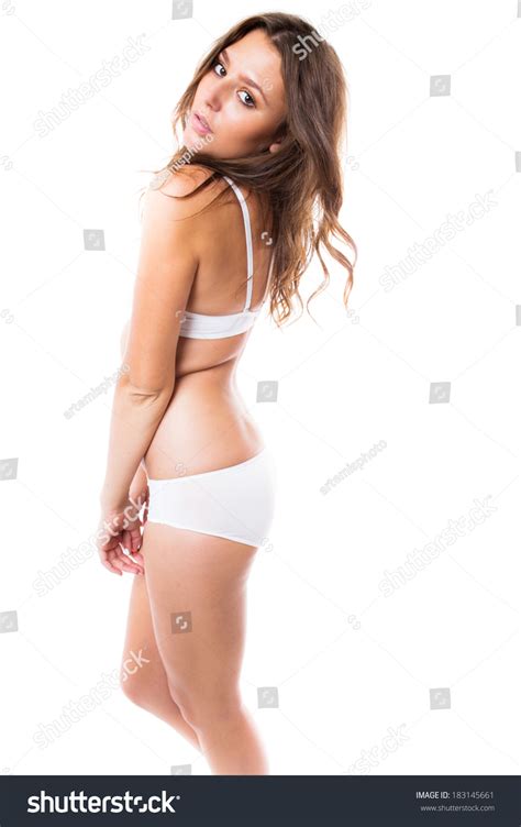 Sexy Beautiful Woman White Lingerie OnẢnh có sẵn183145661 Shutterstock
