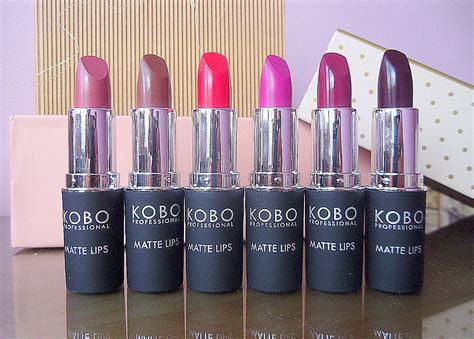 My Love Cosmetics Kobo Professional Matte Lips Naked Stone Brownie Rare Red Lila Rouge