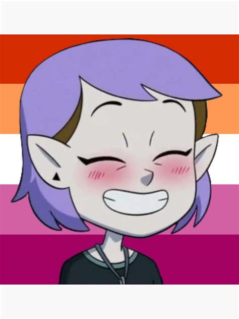 Blushing Lesbian Amity Blight Owl House Sticker For Sale By Knoxvia Redbubble