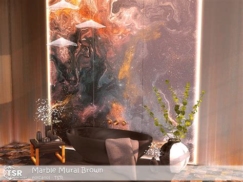 The Sims Resource Marble Mural Blue