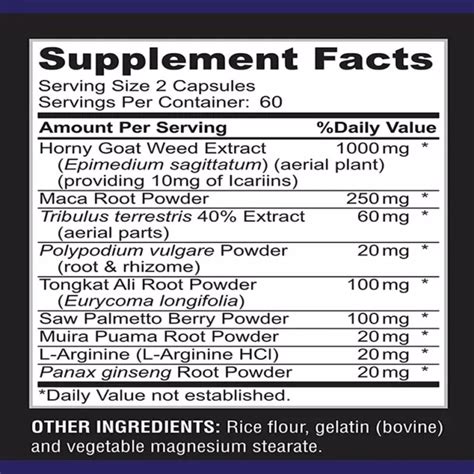 HORNY GOAT WEED Powder W Maca Root 1590mg Sexual Enhancer Supplement