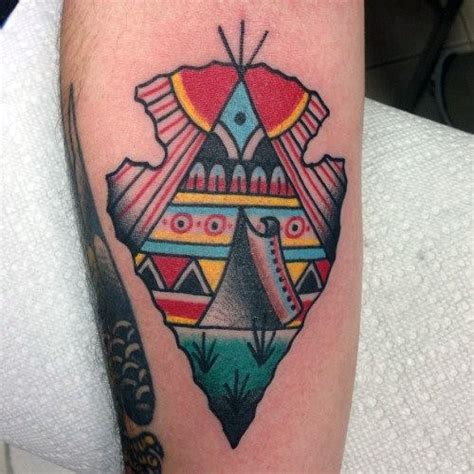 135+ Tribal Arrowhead Tattoo Designs for Men (2019) Traditional Style ...