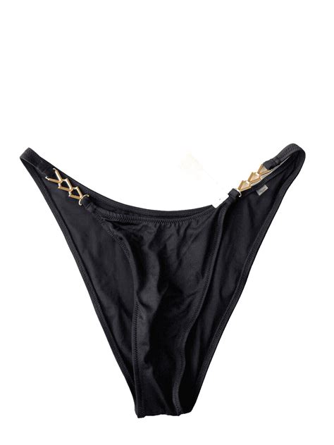 Victoria S Secret Chain Strap Brazilian Bikini Swim Bottom Black Size Large Nwt Walmart