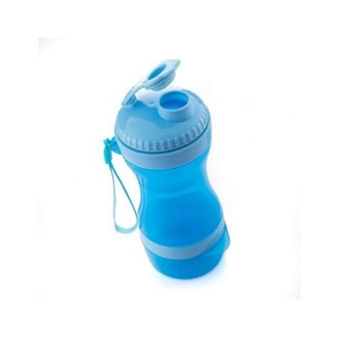 Преносима бутилка за храна и вода, 300 мл, синя - eMAG.bg