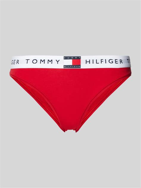 Kup Online Tommy Hilfiger Figi Bikini Z Elastycznym Pasem Z Logo Model Th Heritage Czerwony