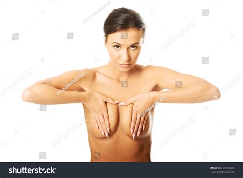 Portrait Beautiful Nude Woman Covering Her Stock Photo Edit Now 278829656
