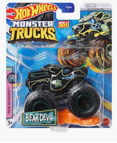 Машинка Hot Wheels Monster Trucks Bear Devil More Neonsense Монстр трак Хот Вилс купить на