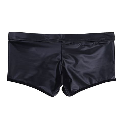 Men S Faux Leather Underwear Boxer Briefs Shorts Underpants Gay Pouch Panties Ebay