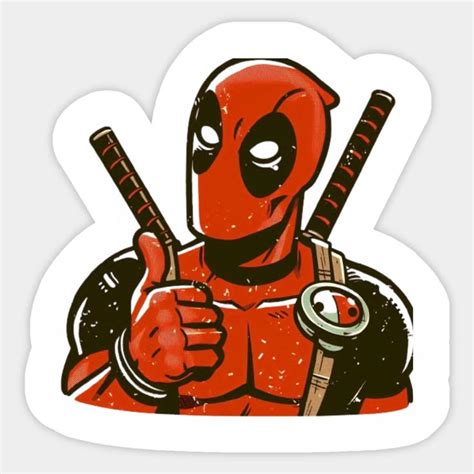 Deadpool Sticker Deadpool Stickers Cool Stickers Superhero Stickers