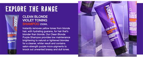 Fudge Professional Original Clean Blonde Shampoo Purple Toning For Blonde Hair Ml Amazon
