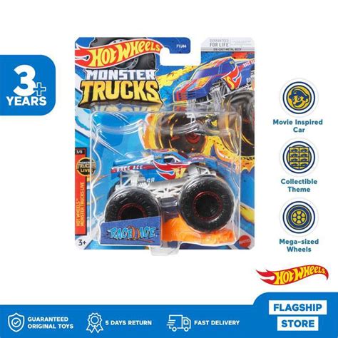 Jual Hot Wheels Monster Trucks Race Ace Blue Mainan Mobil Balap Di Seller Mattel Official
