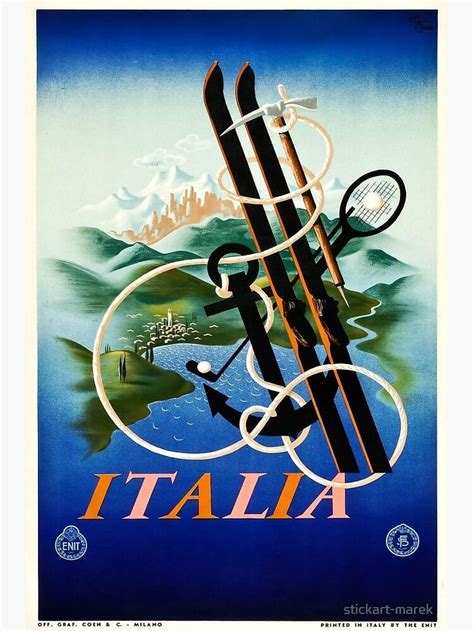 Enit Italia Vintage Travel Poster Poster By Stickart Marek Travel