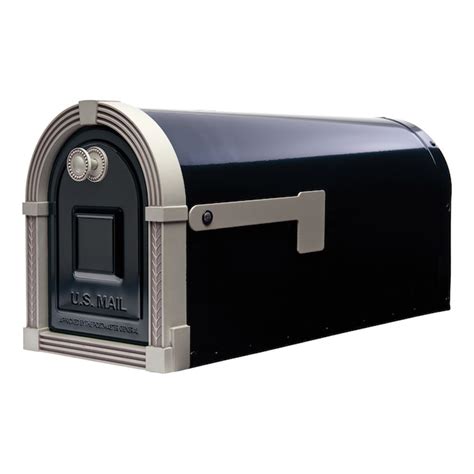 Gibraltar Mailboxes Brunswick Large Metal Blackbrushed Nickel Post